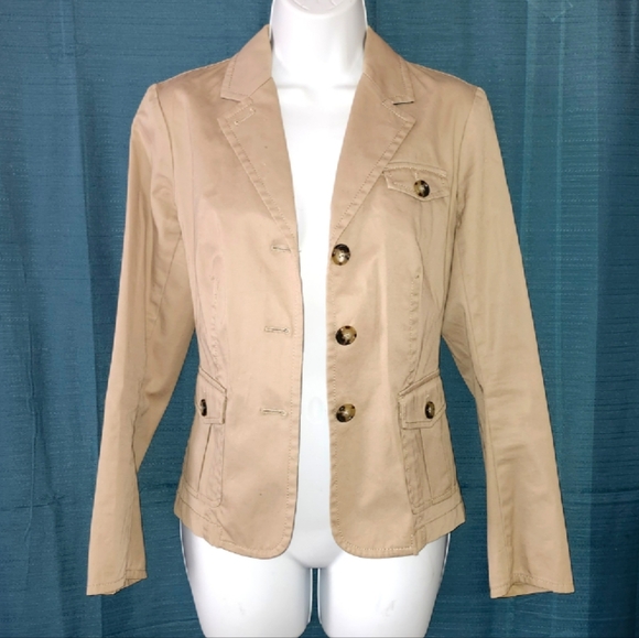 Talbots Jackets & Blazers - Talbots | Tan Khaki Blazer Jacket
